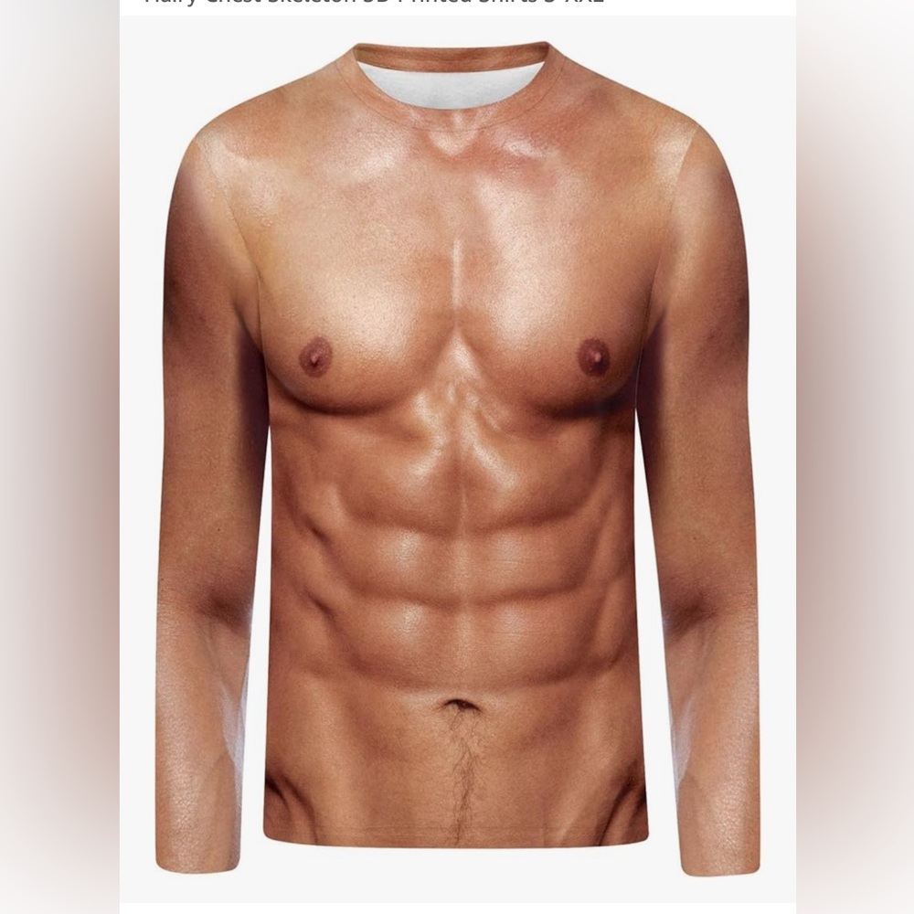 Men's Muscle Print T-Shirt Halloween Costume